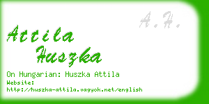 attila huszka business card